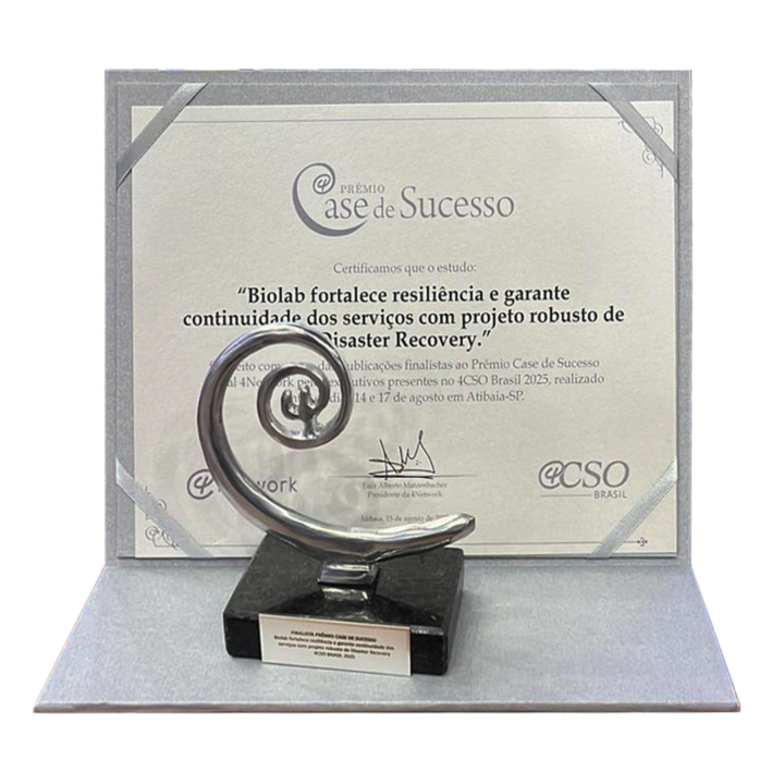 Prêmio Case de Sucesso - Inovação e Cibersegurança da Biolab Farmacêutica