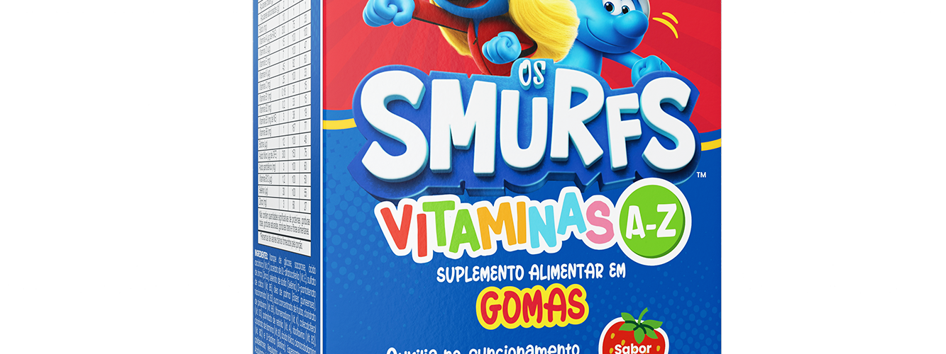 Linha Avert Saúde ganha suplemento alimentar estampado pelos Smurfs